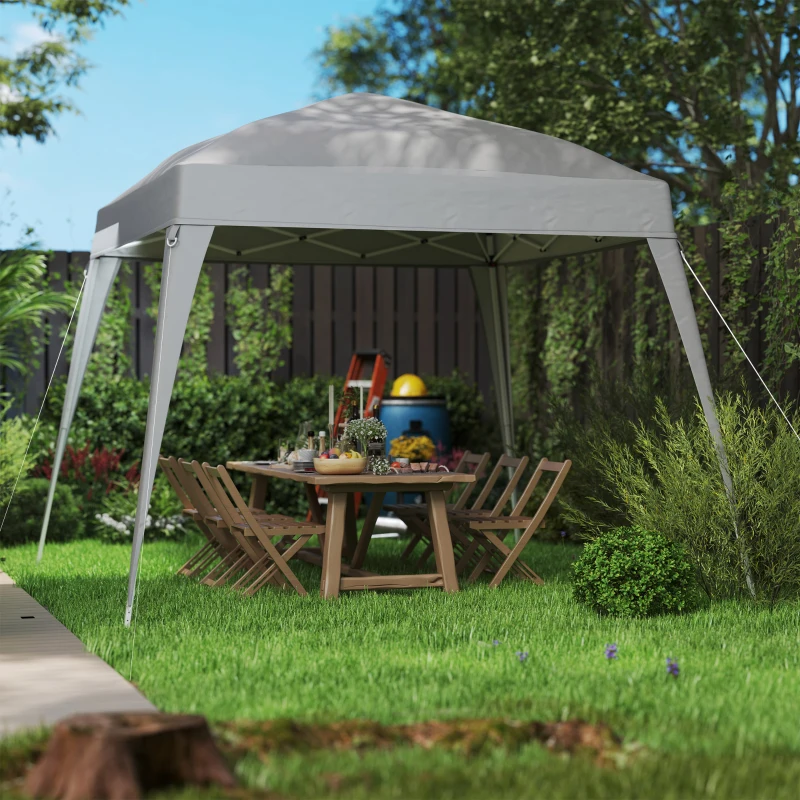 Outsunny Vervangingsdak Paviljoen, Vervangzeil voor 3 x 3 m Tuinpaviljoen, Gartentent dak Vervanging, UPF50+, Oxford-Stof, Lichtgrijs