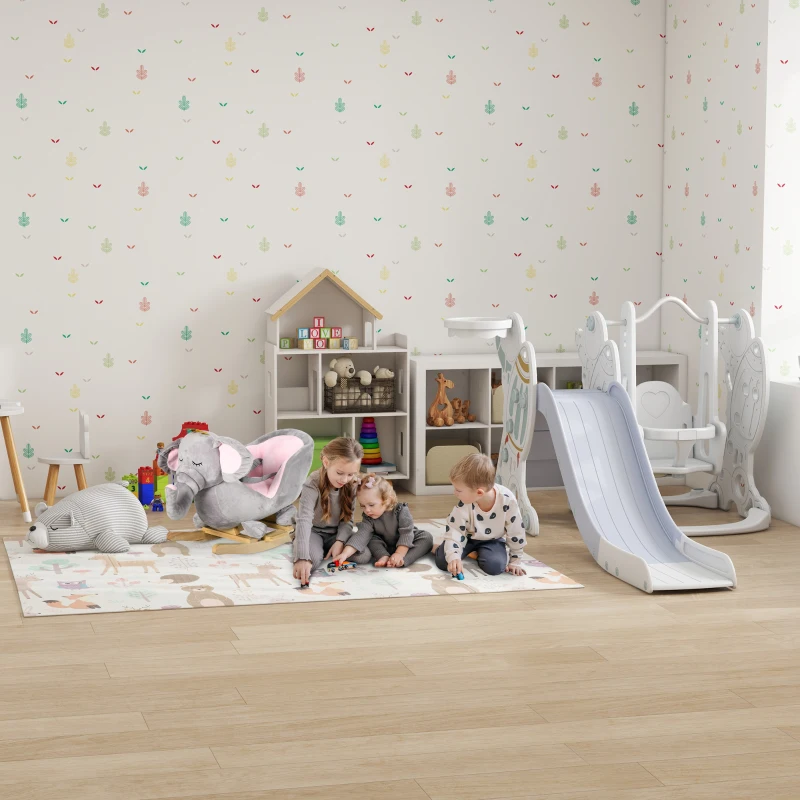 HOMCOM Éléphant à bascule pour enfants cheval à bascule jouet à bascule bébé 18-36 mois - musique poignées ceinture de sécurité