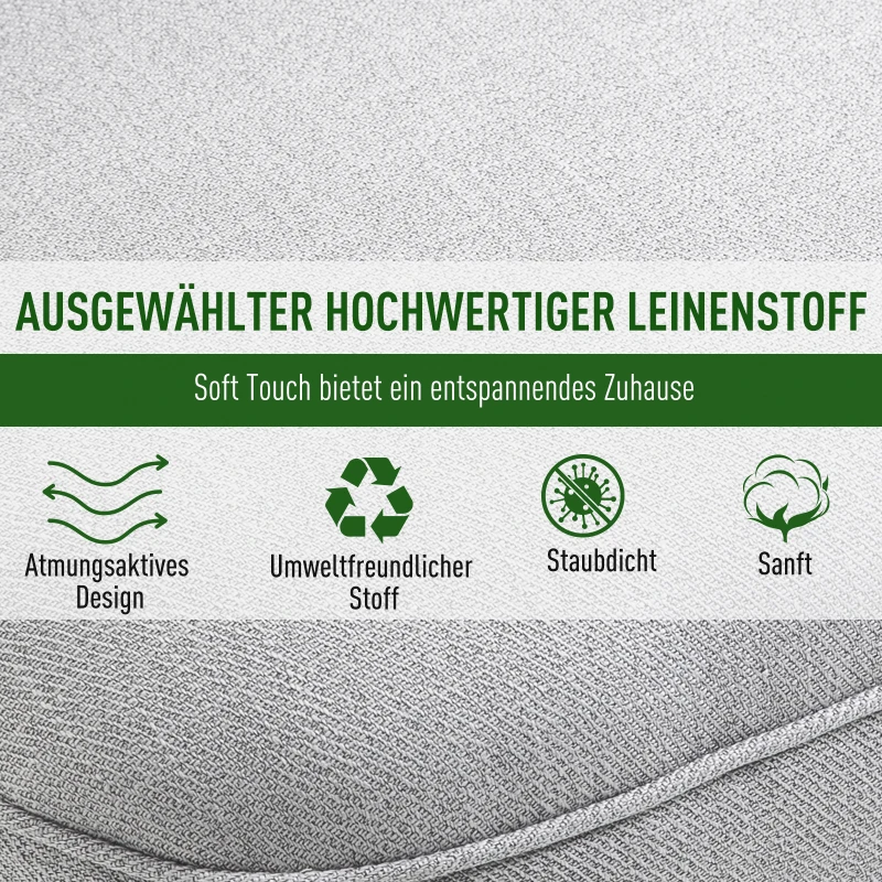 HOMCOM Sessel Wohnzimmer Relaxsessel Loungesessel Ruhesessel mit Rückenkissen, Holzbeine, Lesesessel mit Leinenoptik, Polstersessel für Schlafzimmer, Grau