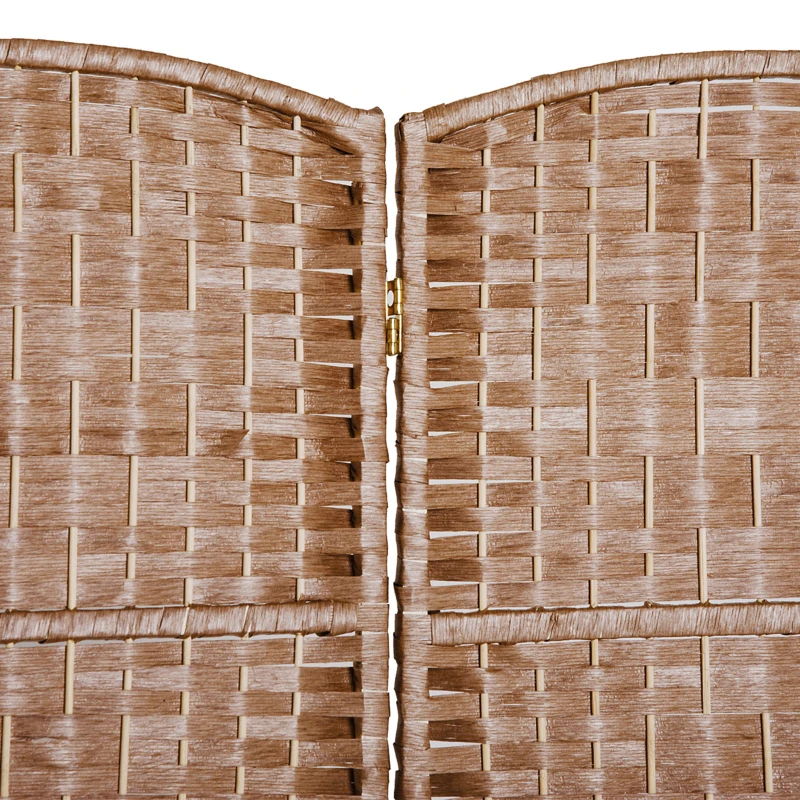 HOMCOM Paravent en bois séparateur de pièce pliable 6 panneaux 270 x 180 cm naturel