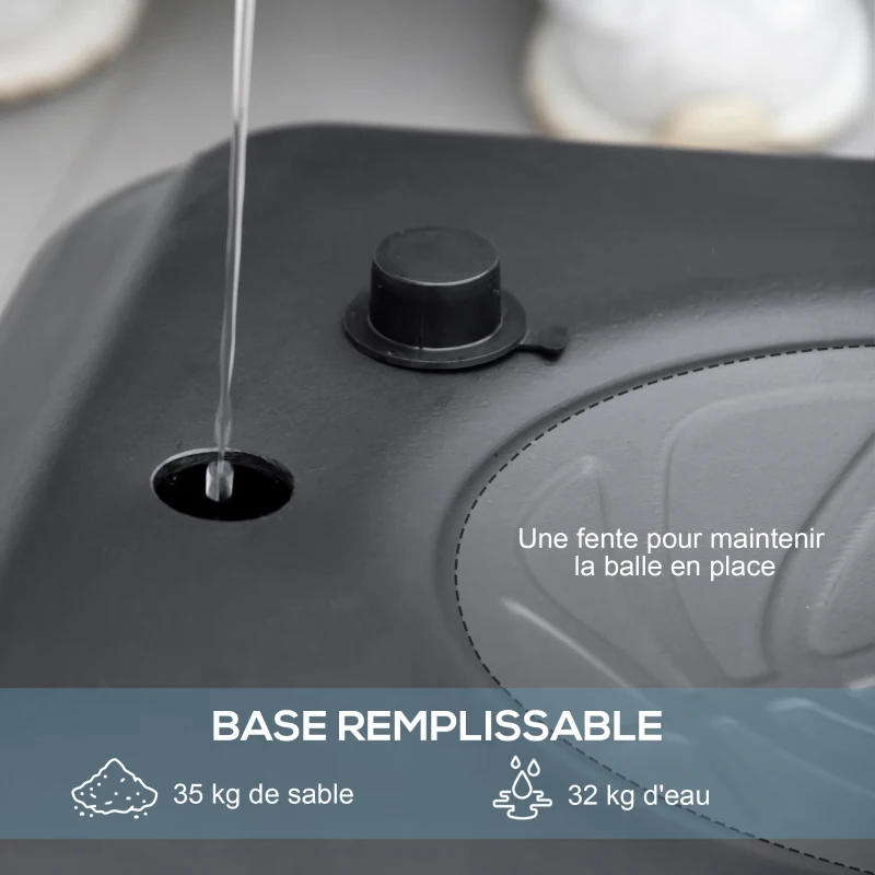 SPORTNOW Panier de basket extérieur hauteur ajustables 182-213/220-250 cm panier de basket sur pied à roulettes noir