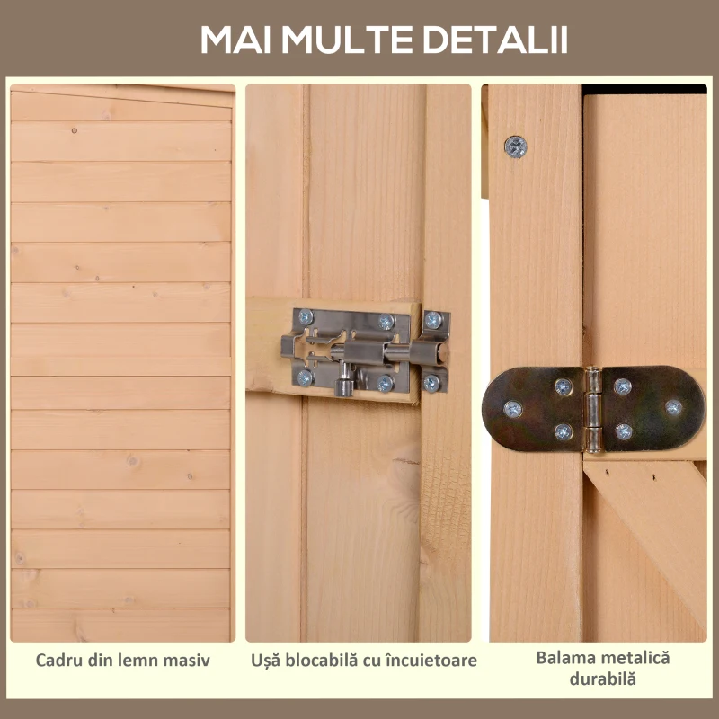 Outsunny Magazie de Scule pentru Exterior din lemn de brad 75x56x115 cm(m-6)