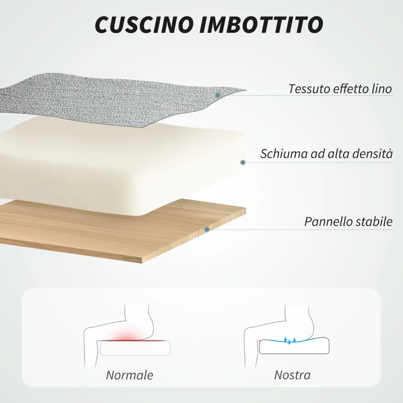HOMCOM Sedia da Ufficio Ergonomica con Schienale Alto, Altezza Regolabile e Dondolo, Grigio