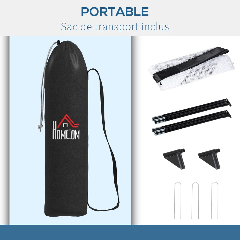 HOMCOM Lot de 2 cages de football système Pop Up avec sac de transport et piquets de fixation