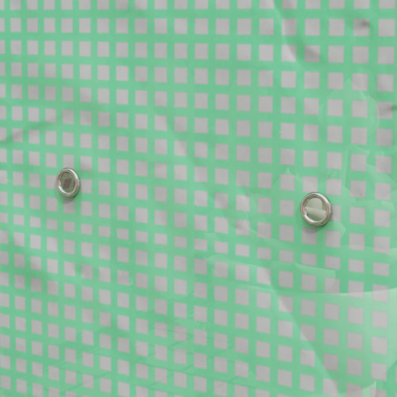 Outsunny Mini serre de jardin à 4 étages avec bâche PE renforcée, porte enroulable et étagères 120 x 50 x 170 cm, vert