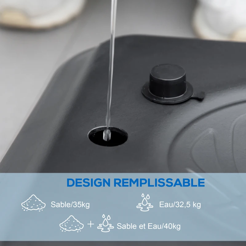 SPORTNOW Panier de basket sur pied hauteur réglable 235-264cm avec base de lestage roulettes panneau arrière robuste noir