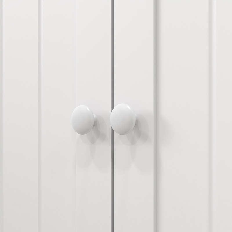 HOMCOM Schrank Küchenmöbel Speisekammer 2 Türen mit 5 Regalen und 12 Ablagen - Maße 60L x 30B x 104H cm - weiß