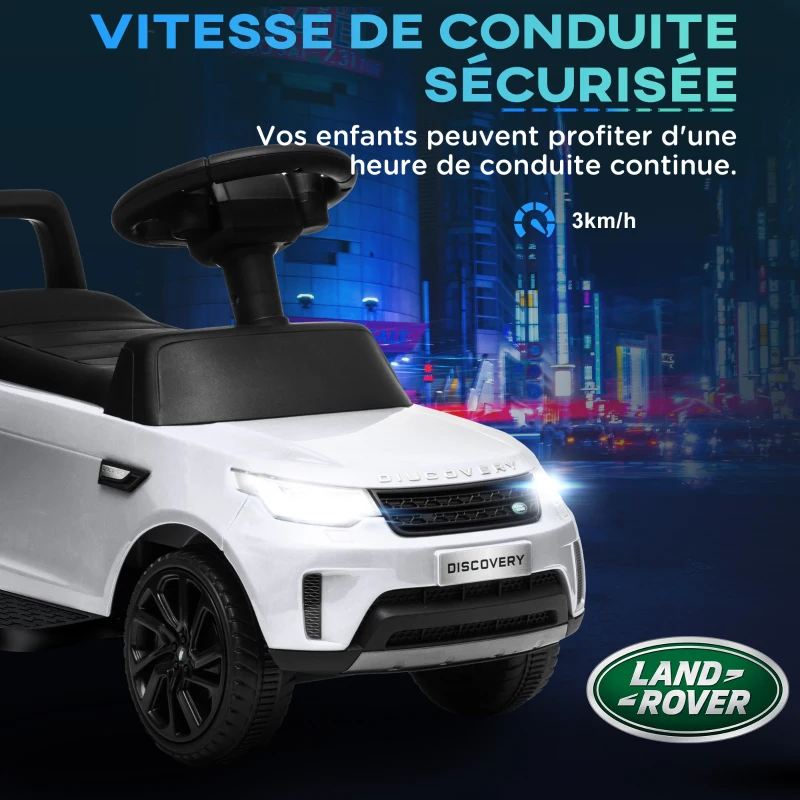 AIYAPLAY Voiture électrique enfants sous licence Land Rover, voiture porteur enfants glissante, avec phares, klaxon et musical