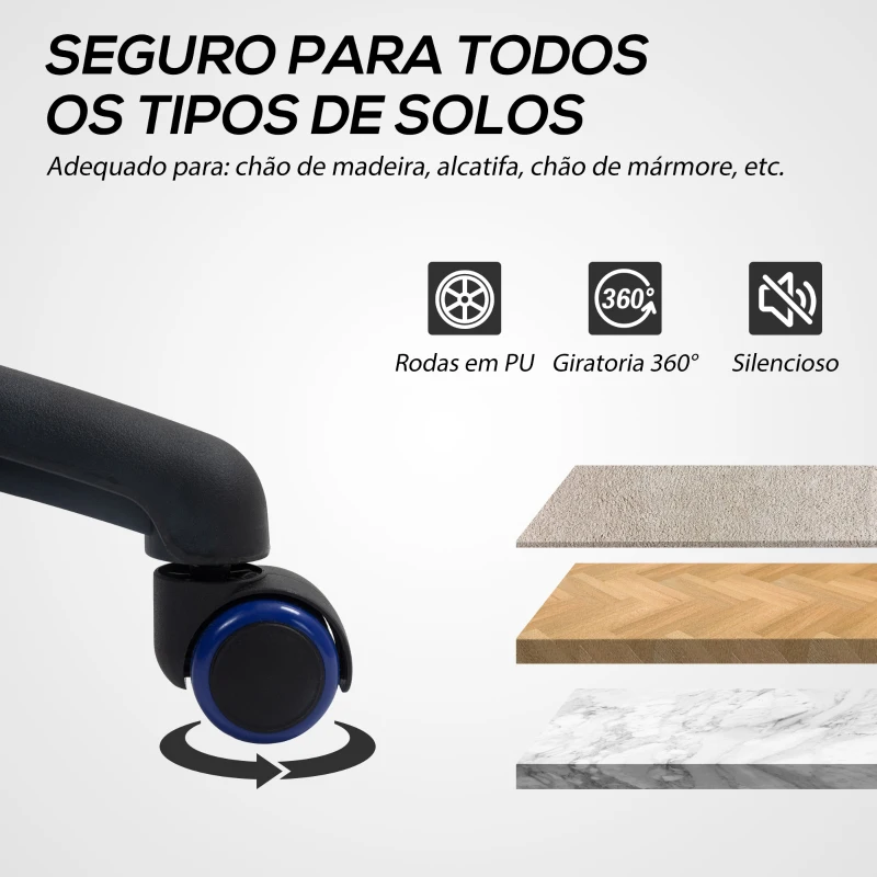 HOMCOM Cadeira Gaming com Altura Ajustável Suporte Lombar e Apoio para a Cabeça 60,5x67x107,5-116,5 cm Multicor