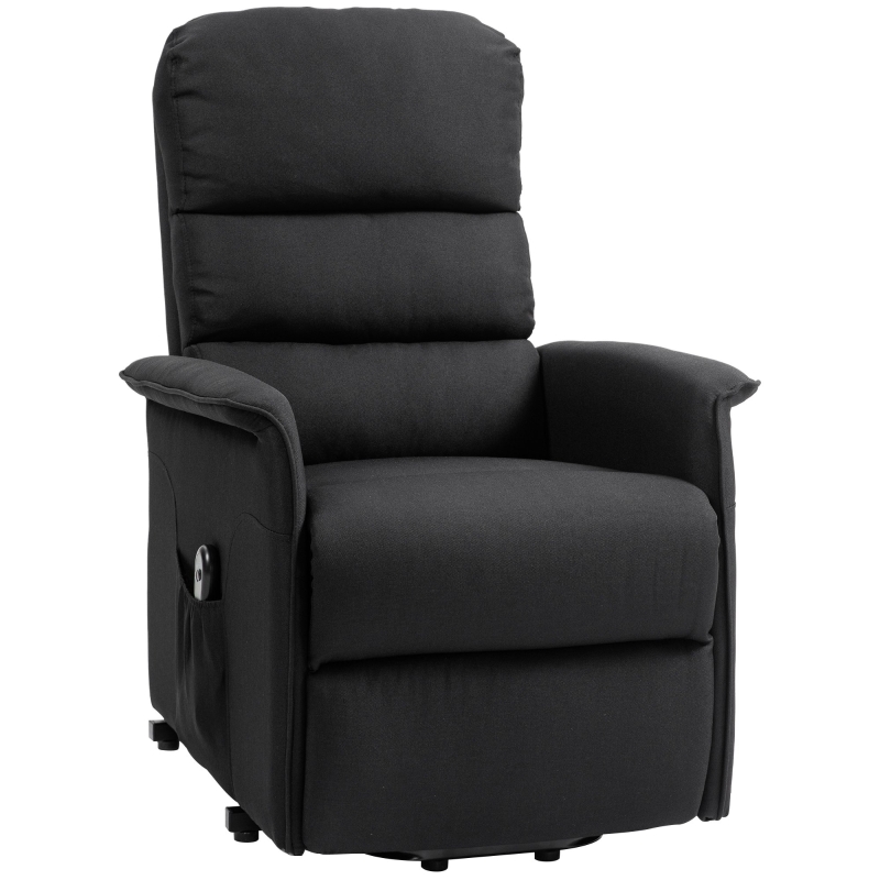 Fauteuil Releveur électrique Avec Massage Et Chaleur – Inclinaison 90-160° – Capacité 350 Lb – Tissu Respirant – Noir – Pour Personnes âgées Ou à Mobilité Réduite