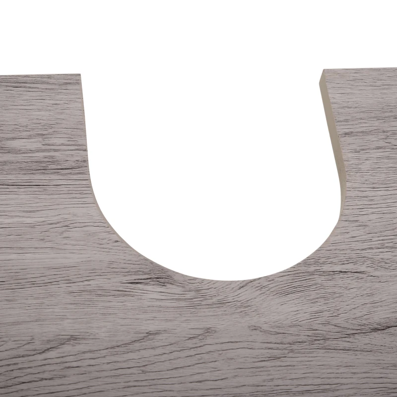 HOMCOM Badezimmerunterschrank - Waschtischunterschrank - Schrank mit 2 Türen und Regal - Maße 60B x 30T x 70H cm - MDF graues Holzimitat