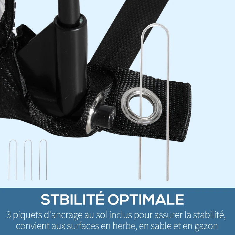 HOMCOM Lot de 2 cages de football système Pop Up avec sac de transport et piquets de fixation