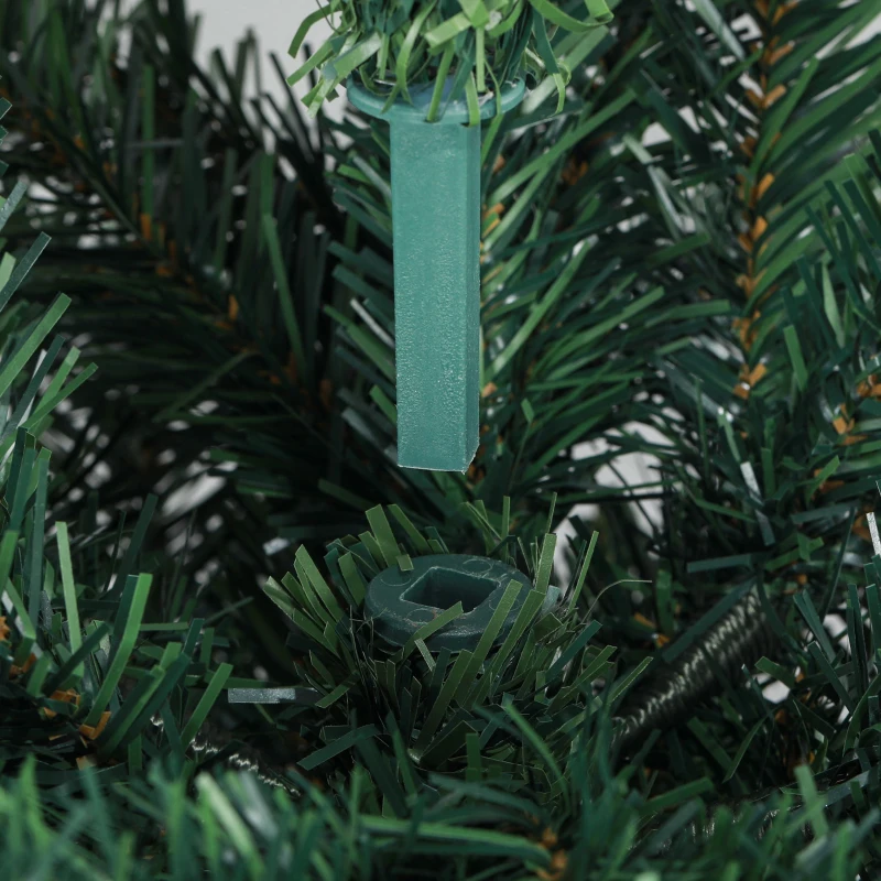 HOMCOM Sapin de Noël Artificiel 180 cm Arbre de Noël Slim avec support en acier pliable, 479 branches épines Vert