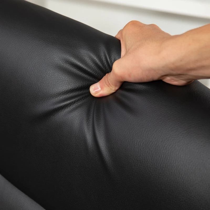 HOMCOM Bürostuhl, Bürostuhl, mit Schaukelfunktion und 360° drehbarer Sitzfläche, 65B x 69T x 110-120H cm, schwarz