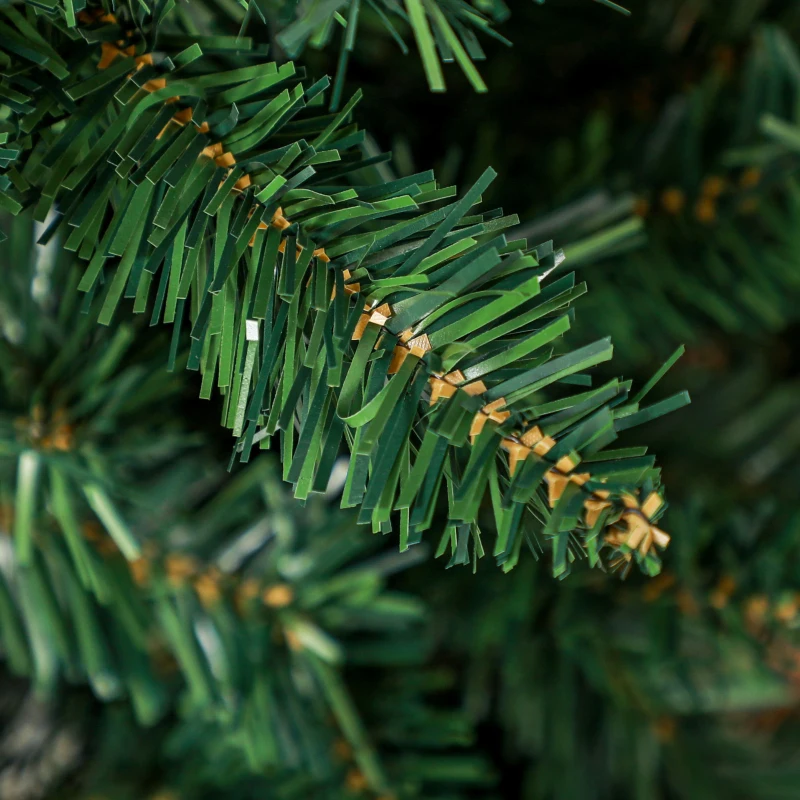 HOMCOM Sapin de Noël Artificiel 180 cm Arbre de Noël Slim avec support en acier pliable, 479 branches épines Vert