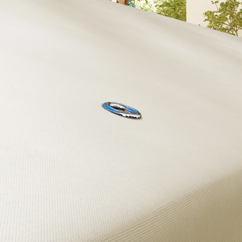 Outsunny Ersatzdach für Pavillon Partyzelt Festzelt Polyester 4 x 3 m beige