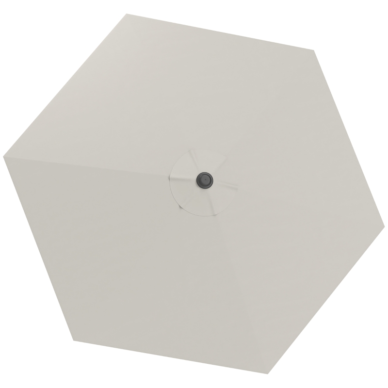 Outsunny Toldo de Recambio de Sombrilla de 3 m Toldo de Repuesto para Sombrilla con Ventilación Superior Protección UV 30+ Crema