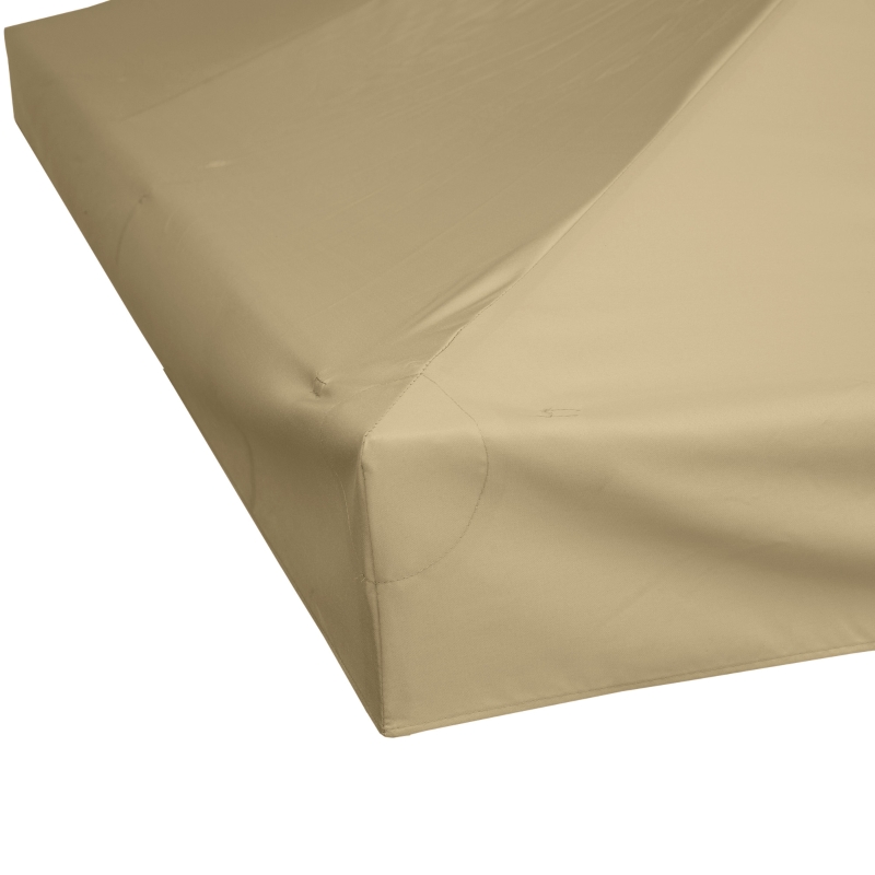 Outsunny Toit de Remplacement pour pavillon de Jardin Toile de Rechange pour pavillon tonnelle Tente 3 x 3 m Beige