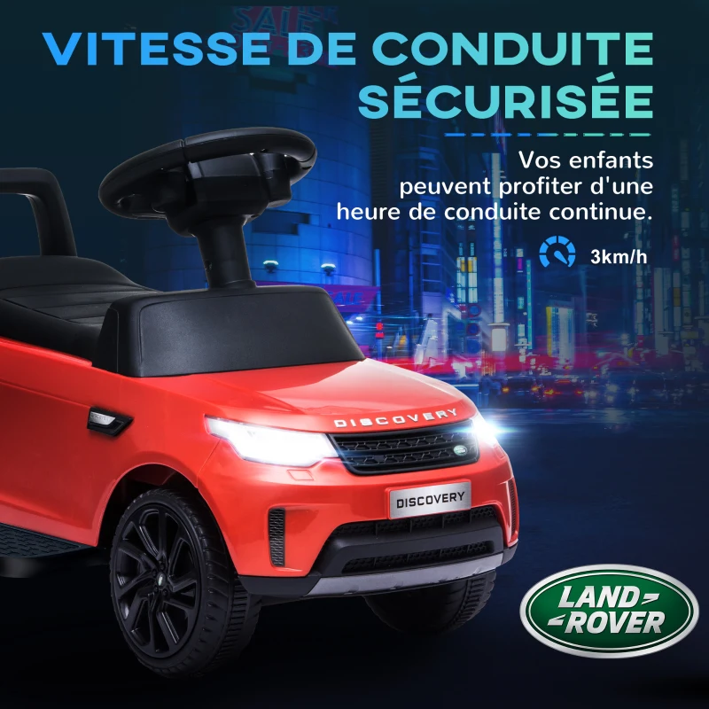 AIYAPLAY Voiture électrique enfants sous licence Land Rover, voiture porteur enfants glissante, avec phares, klaxon et musical