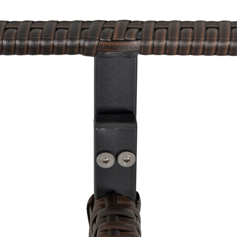 Outsunny Six-Piece Rattan Sofa Set, with Glass-Top Table - Mixed Brown