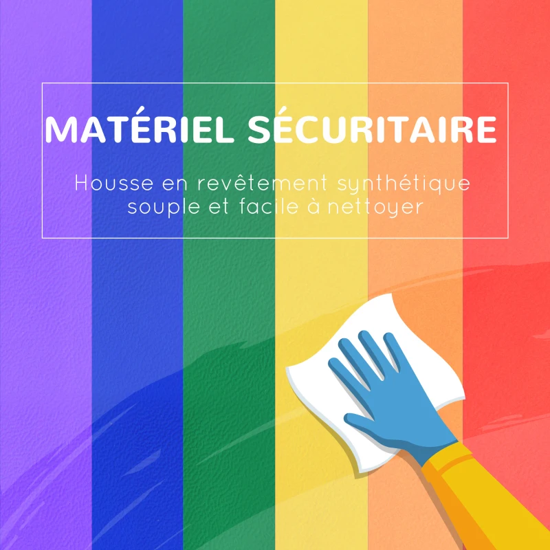 HOMCOM 12 Blocs Cubes de Construction en Mousse, modules de motricité, Jouets éducatifs, Mousse EPE Revêtement synthétique Multicolore