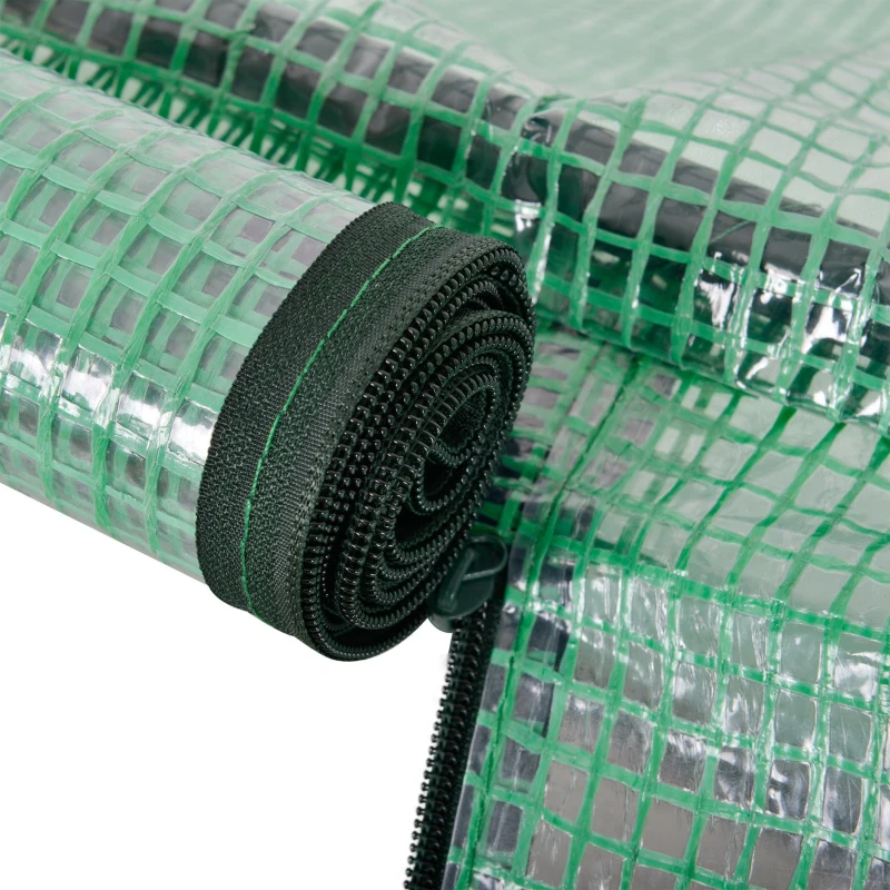 Outsunny Serre de jardin mini serre serre à tomates 2 x 1 x 0,8 m porte zippée bâche PE acier vert