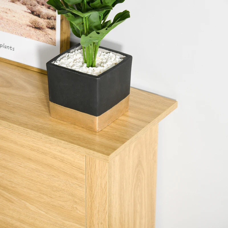 HOMCOM Schuhschrank für den Eingang, Schrank für Schuhe, Eingangsmöbel und Flur - 2 aufklappbare Türen, 2 Fächer