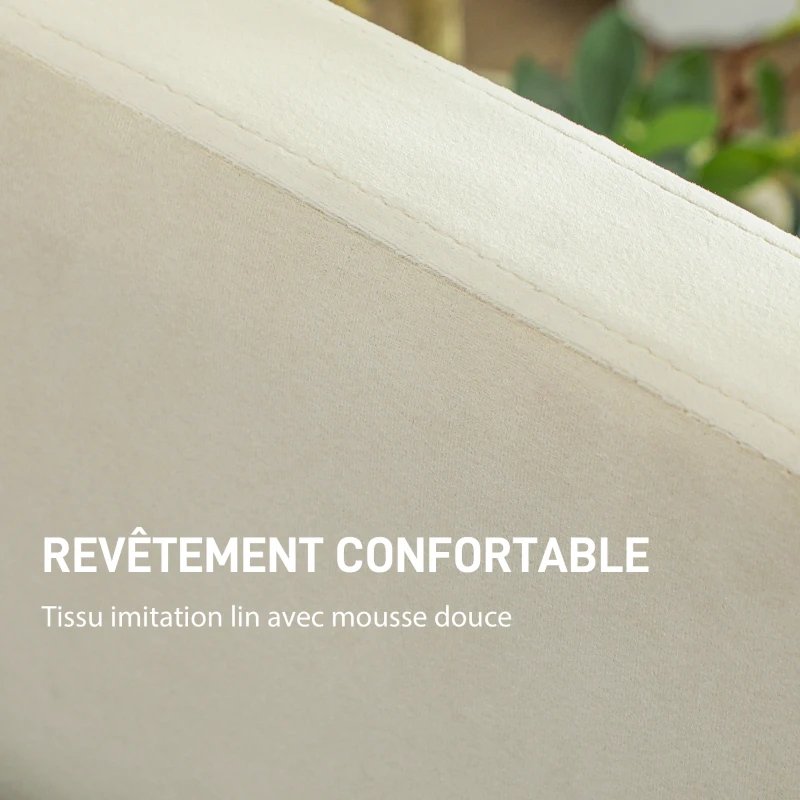 HOMCOM Cadre de lit canapé-lit 2 en 1, canapé 2 places et lit double, deux matelas compatible de 90 x 190 cm(m-6)