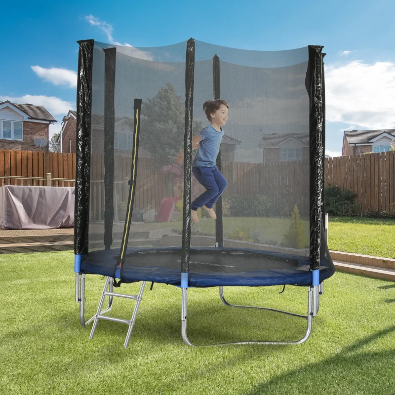 SPORTNOW Outdoor-Trampolin mit Sicherheitsnetz Ø180 cm für Kinder und Erwachsene