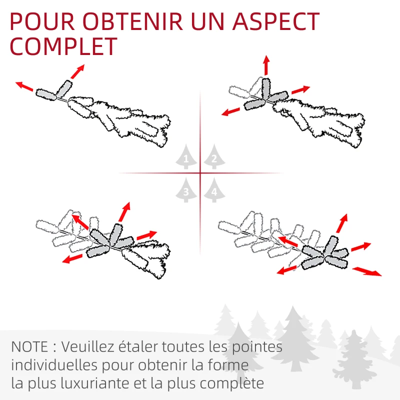 HOMCOM Guirlande de Noël artificielle lumineuse de 1,8 m avec pommes de pin, grappes de baies, 50 lumières LED et minuterie