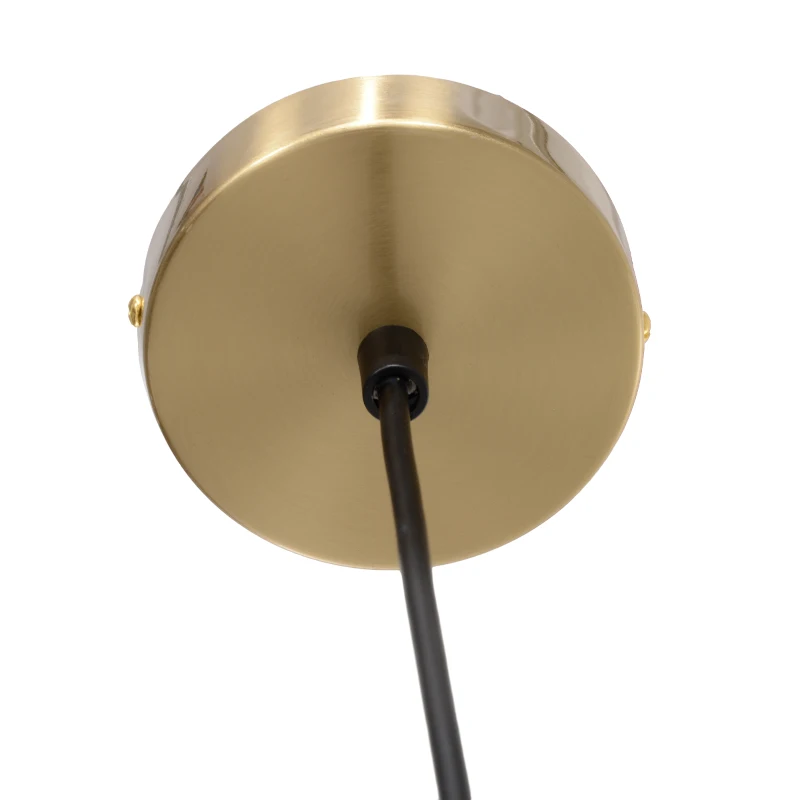 HOMCOM Moderne Pendelleuchte, Deckenleuchter mit Doppelkopf, einstellbare Pendelleuchte für Eingang, Wohnzimmer, Goldfarbe