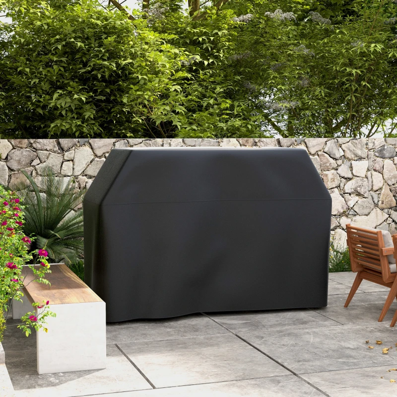 Outsunny Housse de protection pour barbecue en tissu 300D Oxford, imperméable, anti-UV, avec boucles coupe-vent 188 x 71 x 125cm