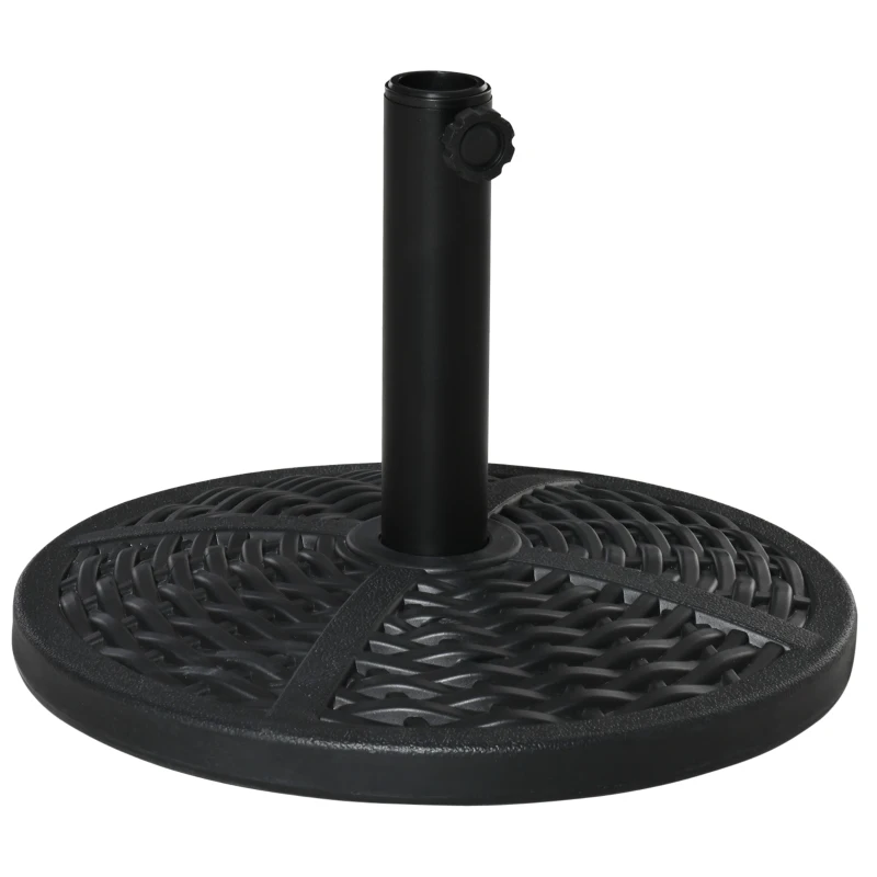 Outsunny Pied de parasol base de lestage parasol Ø 45 x 33H poids net 9.5 kg noir