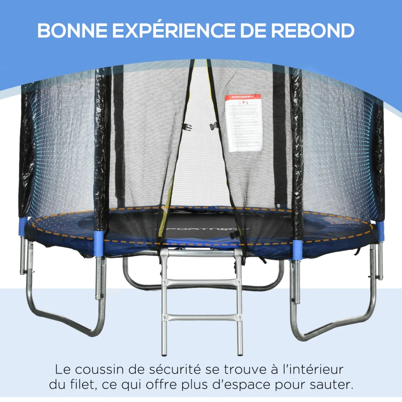 SPORTNOW Trampoline d'extérieur avec filet de sécurité Ø180 cm pour enfants et adultes