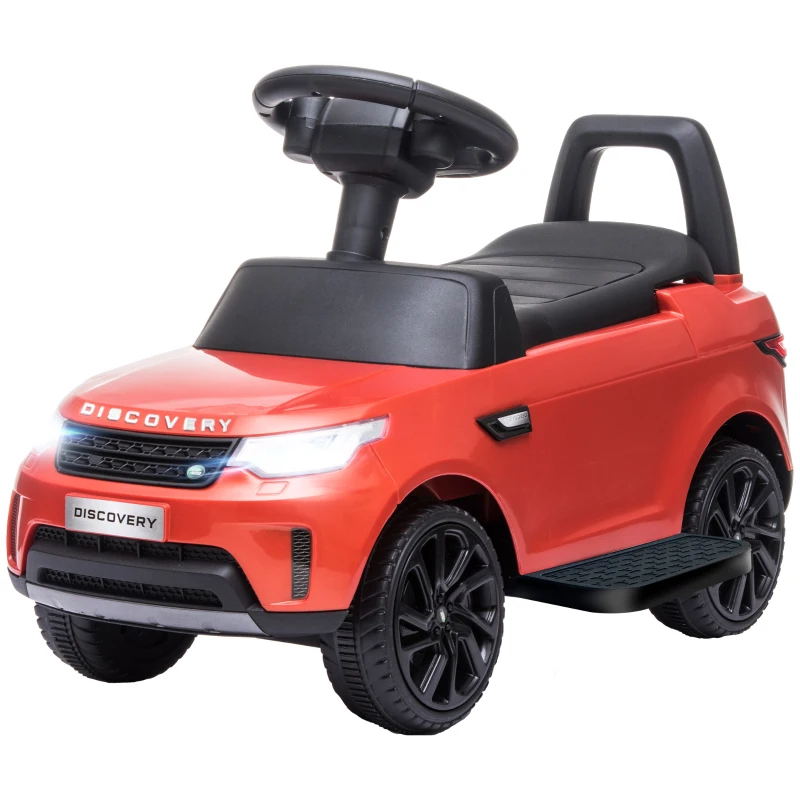AIYAPLAY Macchina Elettrica per Bambini, Auto con Licenza Land Rover 6V, Funzionamento Elettrico e a Spinta, Velocità 3km/h, Rosso|Aosom Italy