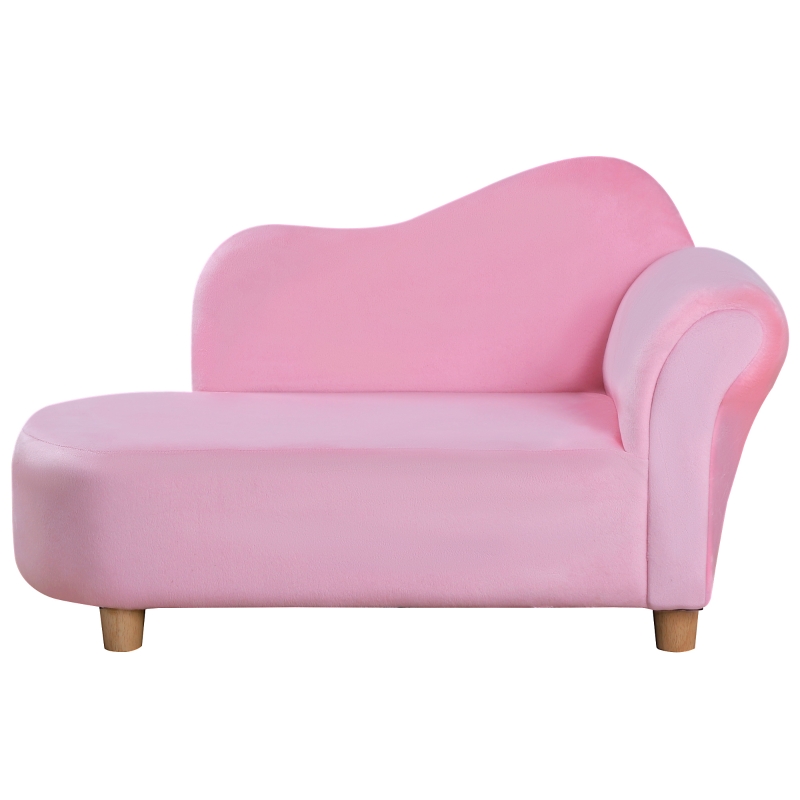 Canapé enfant avec 2 coussins et accoudoirs motif fraise