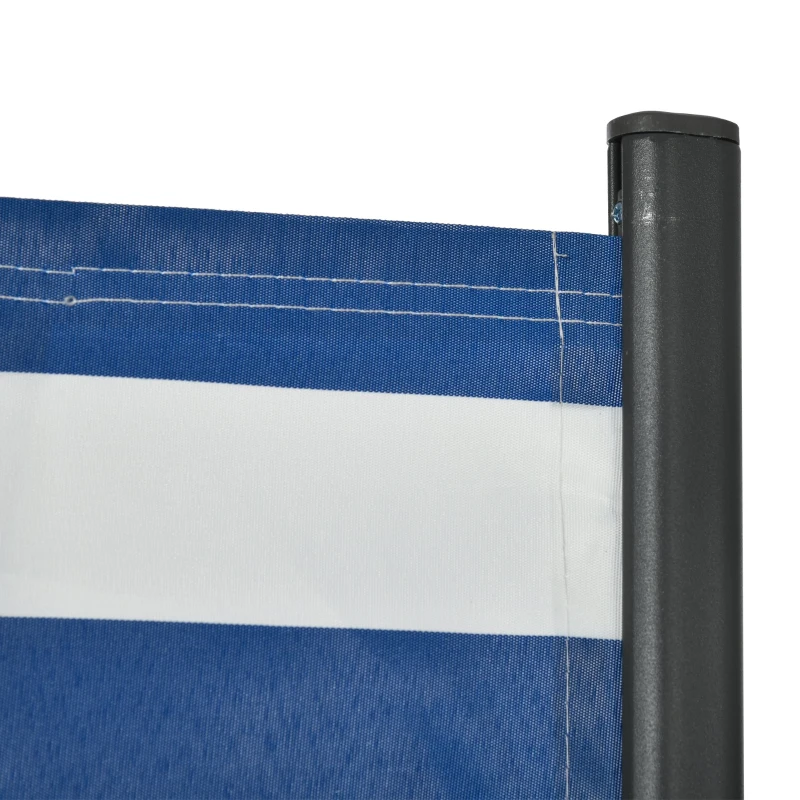 Outsunny Seitenmarkise, Sichtschutz, horizontal ausziehbar, wetterfest, beidseitig bedruckt, 300 x 8,5 x 160 cm