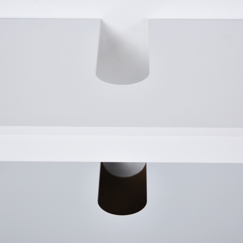 kleankin Armario para Debajo de Lavabo Gabinete de Baño con Estante 2 Puerta de Almacenamiento Dispositivo Antivuelco Resistente a la Humedad 60x30x60 cm Blanco