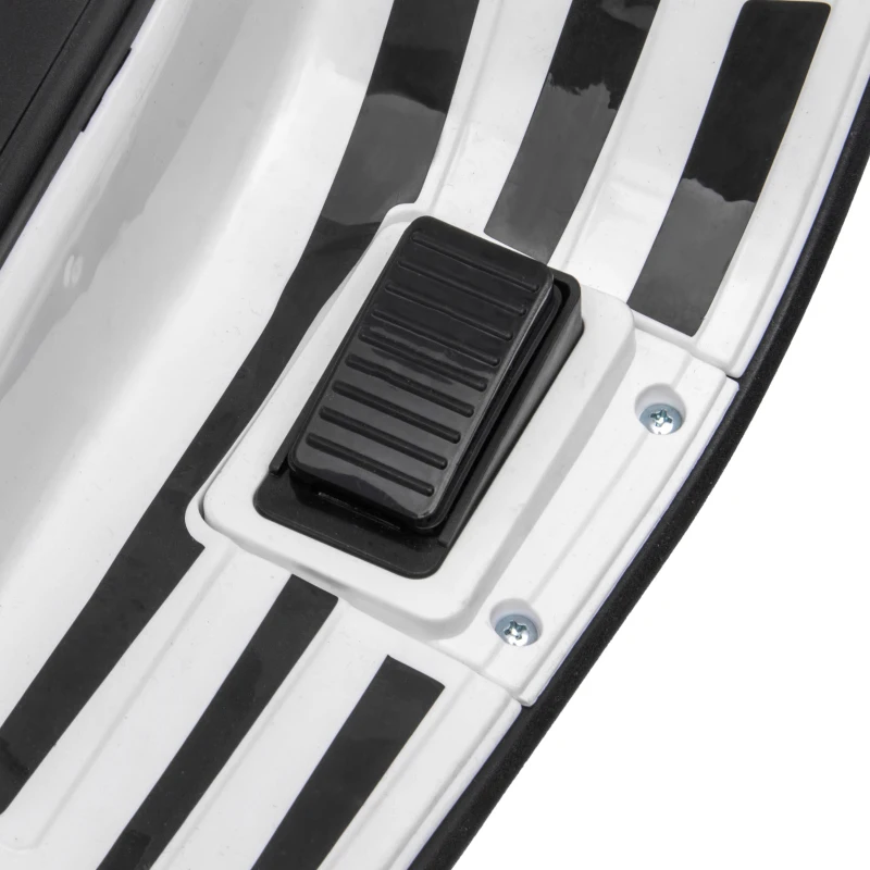 AIYAPLAY Scooter électrique enfant Vespa 6 V dim. 107L x 47l x 73H cm Musique MP3 Port USB Phare 2 roues d'entraînement - Blanc