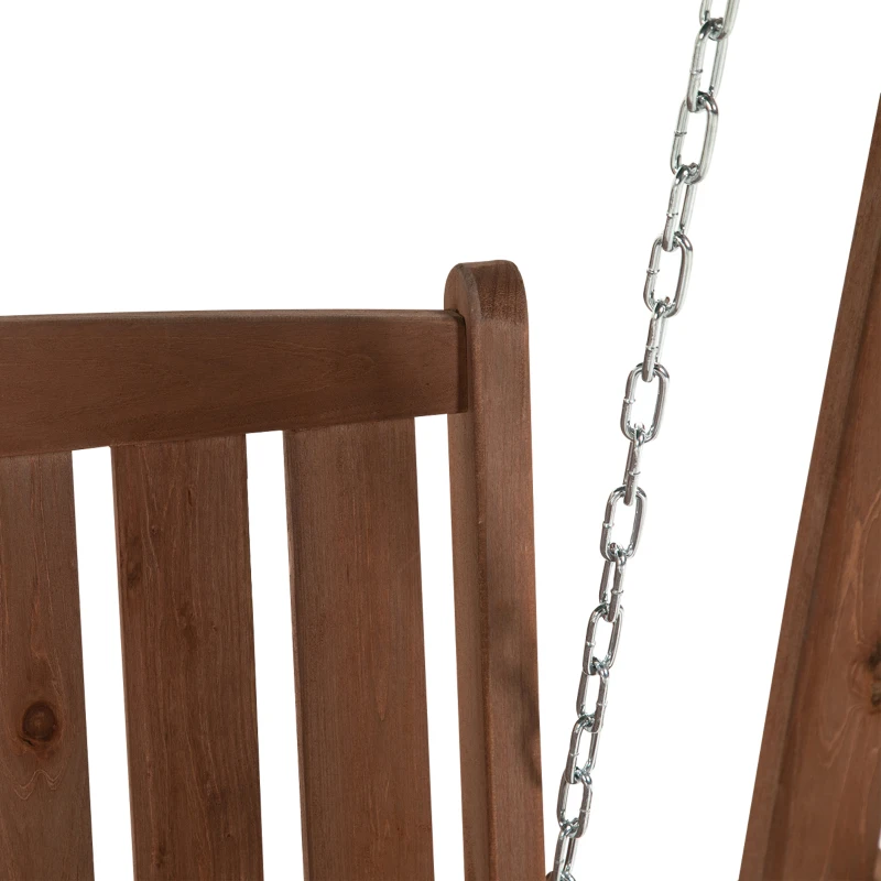 Outsunny Balancelle de Jardin 2 Places dim. 1,6L x 1,2l x 1,65H m Charge Max. reco. 227 Kg Toit Pare-Soleil intégré Bois de Sapin Polyester Vert