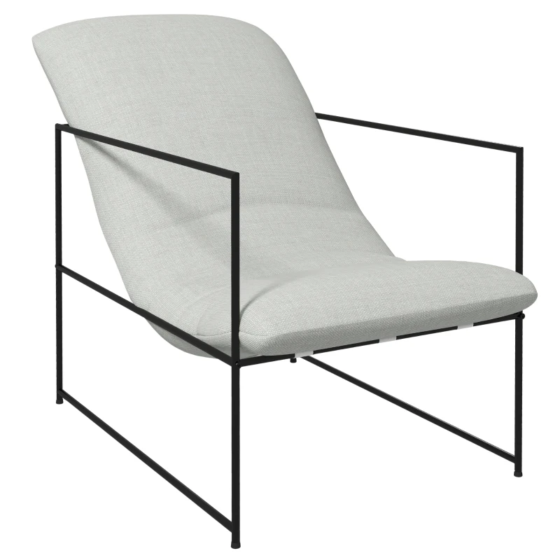 HOMCOM Sessel Relaxsessel, Sessel im Industriedesign, Metallrahmen, 65,5 cm x 106 cm x 94 cm