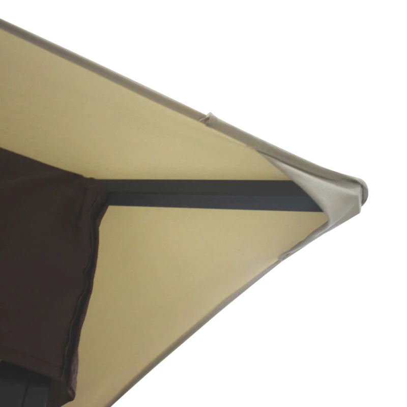 Outsunny Cenador de Jardín 3x3 m Pabellón para Exterior con Doble Techo de Ventilación y Marco de Acero Anti-UV para Fiestas Eventos Patio al Aire Libre Beige