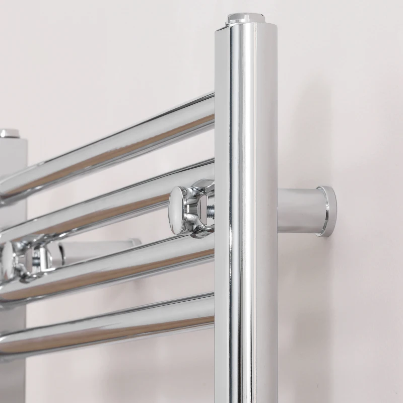 HOMCOM Handtuchheizung, Badheizkörper inkl. Montage-Bausatz, Farbe: Silber, 60 cm x 80 cm