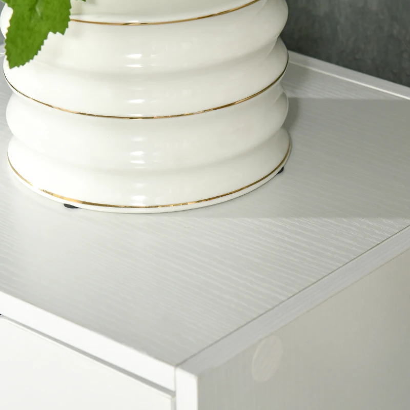 HOMCOM Mobile Scarpiera Salvaspazio con Ripiani e Cassetto per 12 Scarpe, 88x30x93cm, Bianco