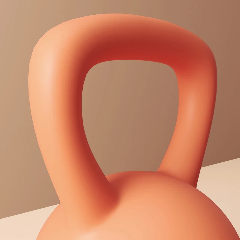 SPORTNOW 4KG Soft Kettlebell, Kettlebell with Non-Slip Handle for Home Gym, Weight Lifting, Strength Training, Orange/Grey