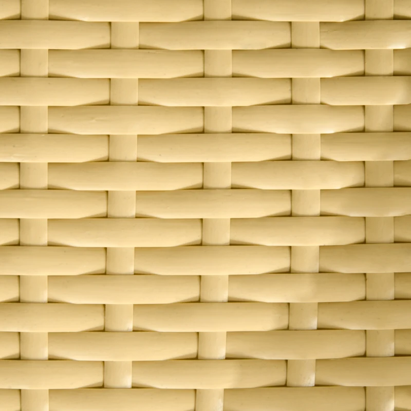 Outsunny Table basse de jardin ronde avec plateau en résine tressée aspect rotin et piètement en métal noir - 68 x 68 x 30 cm