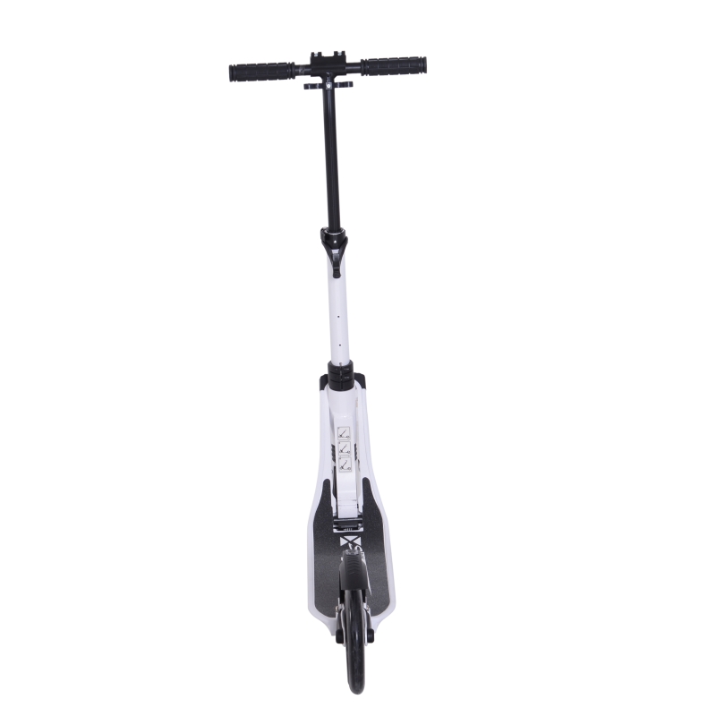 HOMCOM Monopattino Scooter Monopattino Pieghevole Regolabile con Serratura Rinforzata per Adulti e Bambini in Alluminio, PP, PU 93.5 x 38  x 95-105 cm Bianco