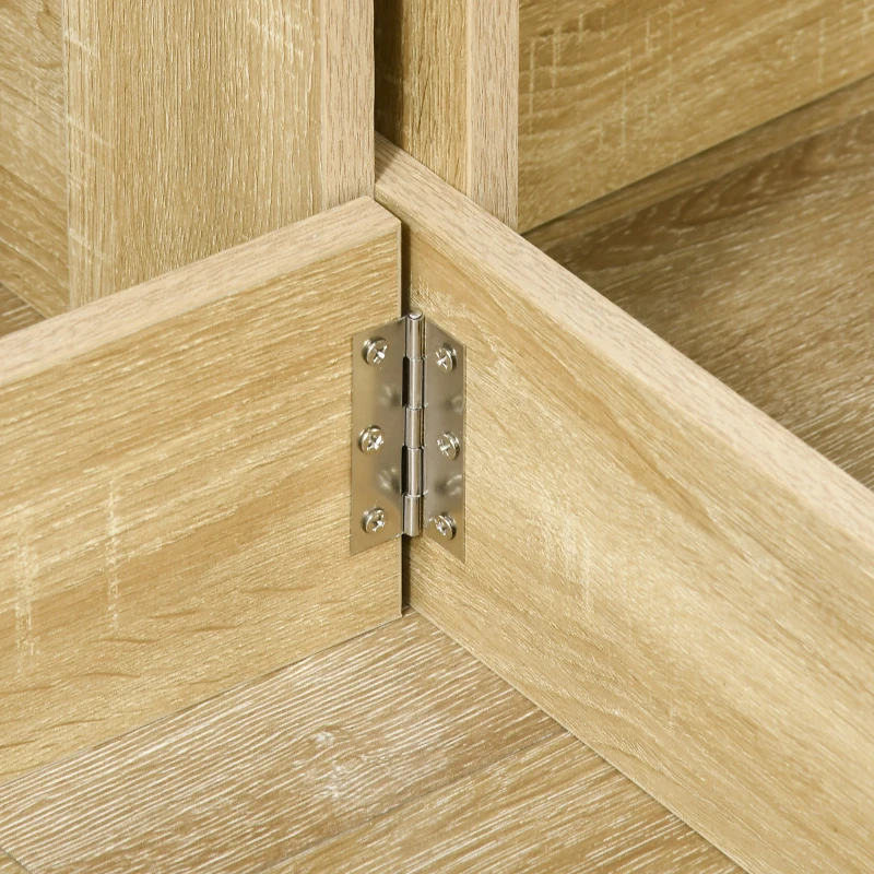 HOMCOM Mesa de Cocina Plegable con 2 Alas Abatibles Mesa Plegable para 2-4 Personas 104x76x73,7 cm Roble