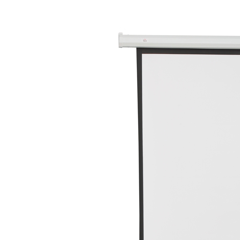 HOMCOM Pantalla de Proyección Eléctrica 120 Pulgadas Formato 4:3 con Mando a Distancia 244x183 cm Blanco