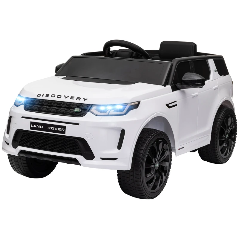 AIYAPLAY Licensed Land Rover Discovery Sport, 12V Kids Ride on Car w/ Remote Control, Lights, Music, Horn, for 3-6 Years, White